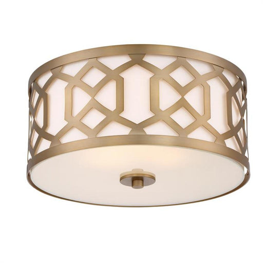 Libby Langdon for Crystorama Jennings 3 Light Aged Brass Ceiling Mount