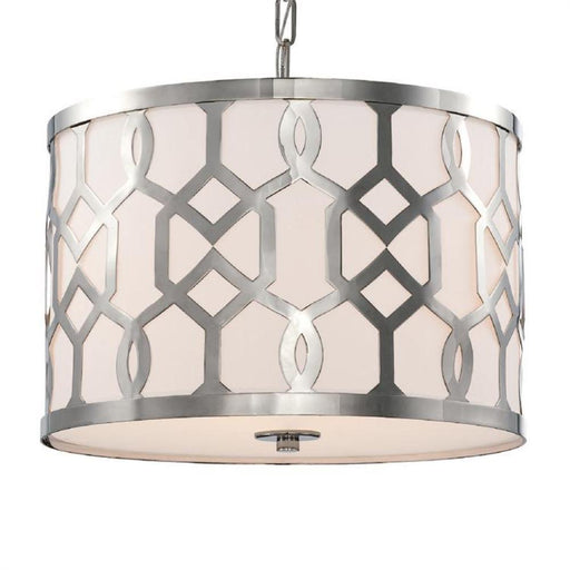 Libby Langdon for Crystorama Jennings 3 Light Polished Nickel Chandelier