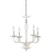 Pella, 4Lt Chandelier, Chrome/White