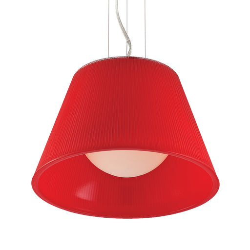 RIBO,1LT PENDANT,SMALL,CHR/RED