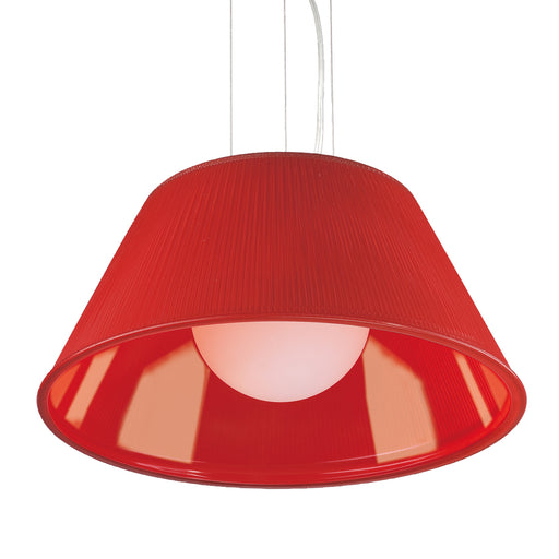 RIBO,1LT PENDANT,LARGE,CHR/RED