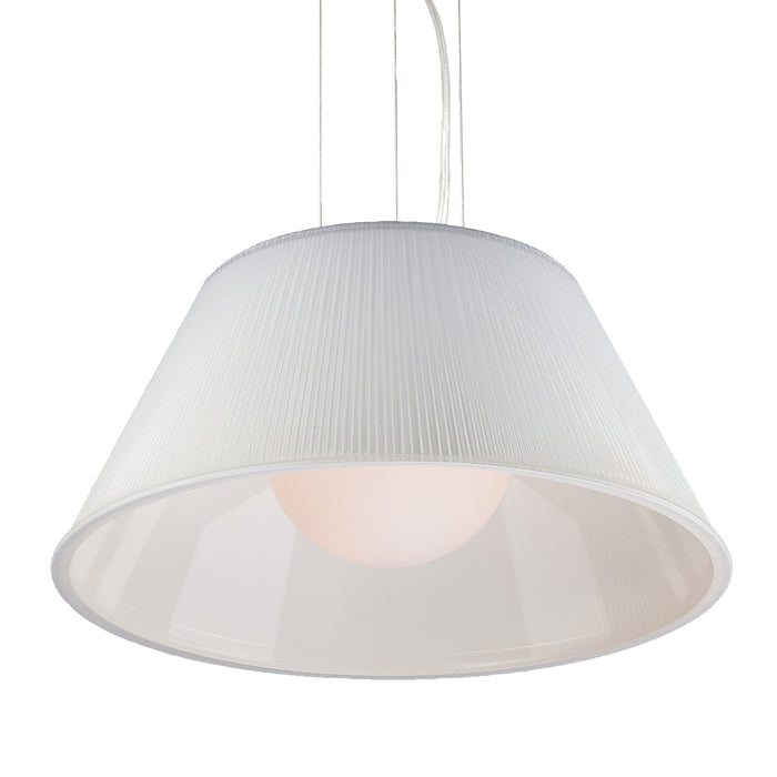 RIBO,1LT PENDANT,LARGE,CHR/WHT