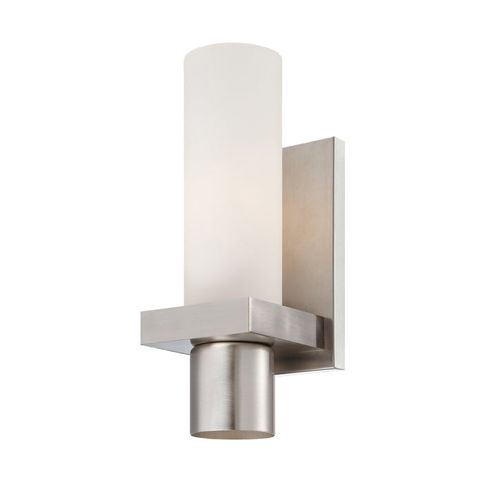 PILLAR,2LT WALL SCONCE,BN/WHT