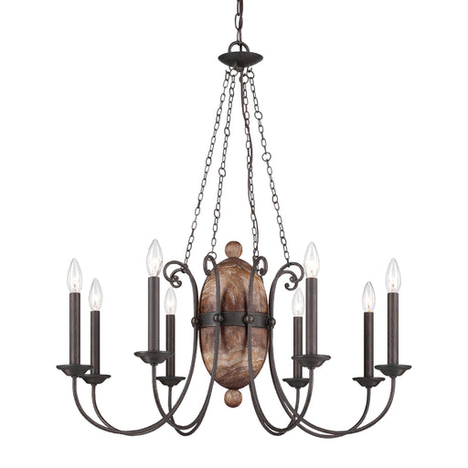 ALBERO,8LT CHANDELIER,FRG IRON