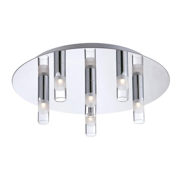 CUBE,6LT LED FLUSHMOUNT,CHROME