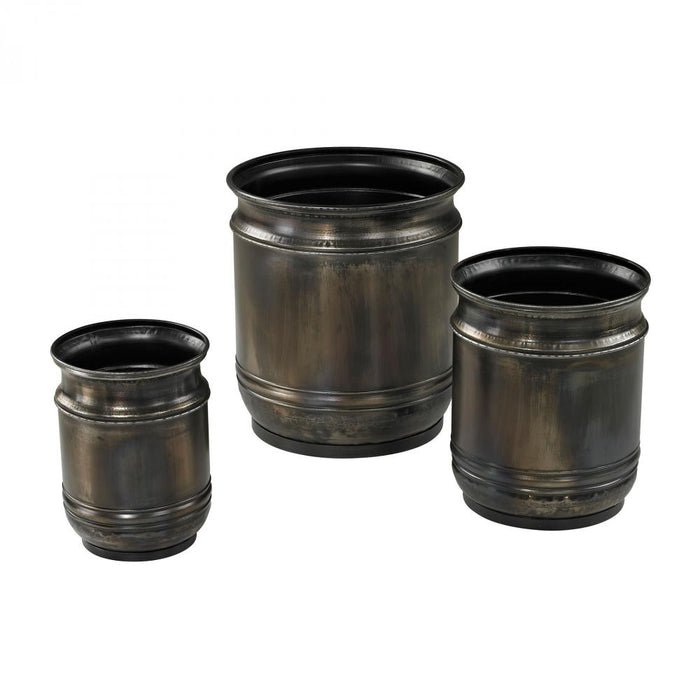 Oxidised Finish Planters (Set of 3)