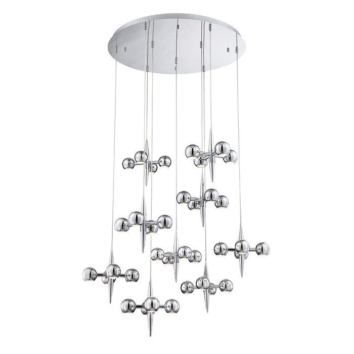 PEARLA,36LT LED CHANDELIER,CHR