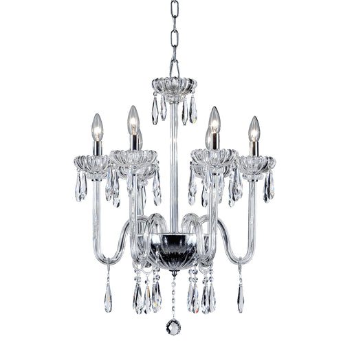 VILLA,6LT CHANDELIER,CHR/CLR