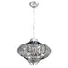 MONICA,6LT CHANDELIER,CHR/CLR