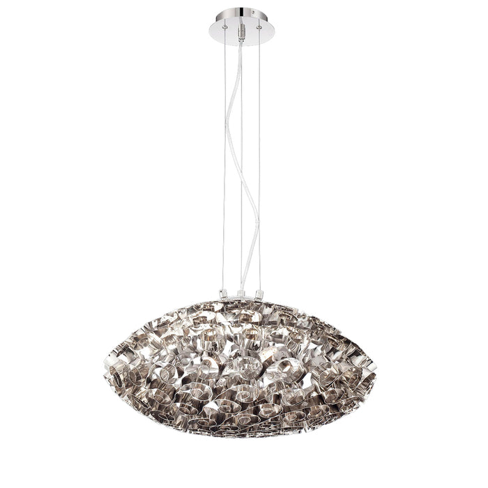 GRACE,6LT CHANDELIER,NICKEL