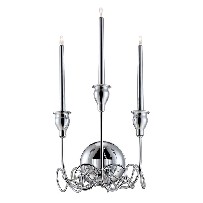 CANDELA,3LT WALL SCONCE,CHROME