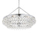 Calypso 6 Light Crystal Teardrop Polished Chrome Chandelier