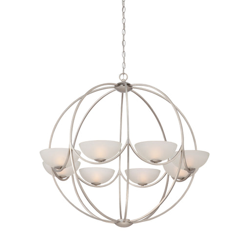 CARLUCCI,8LT CHANDELIER,SILVER