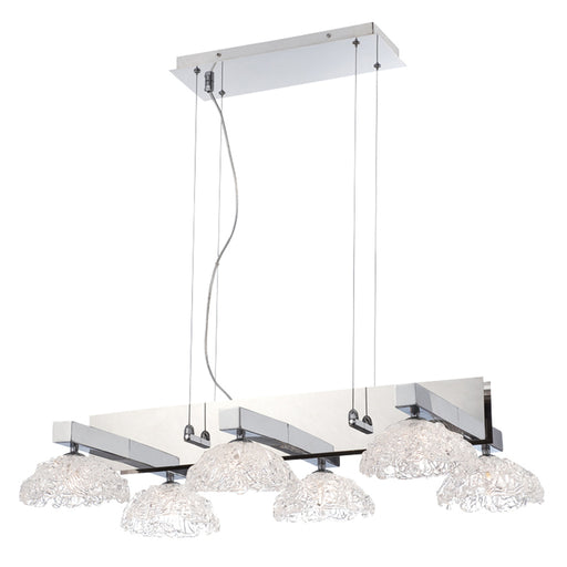 CARAMICO,6LT CHANDELIER,CHROME