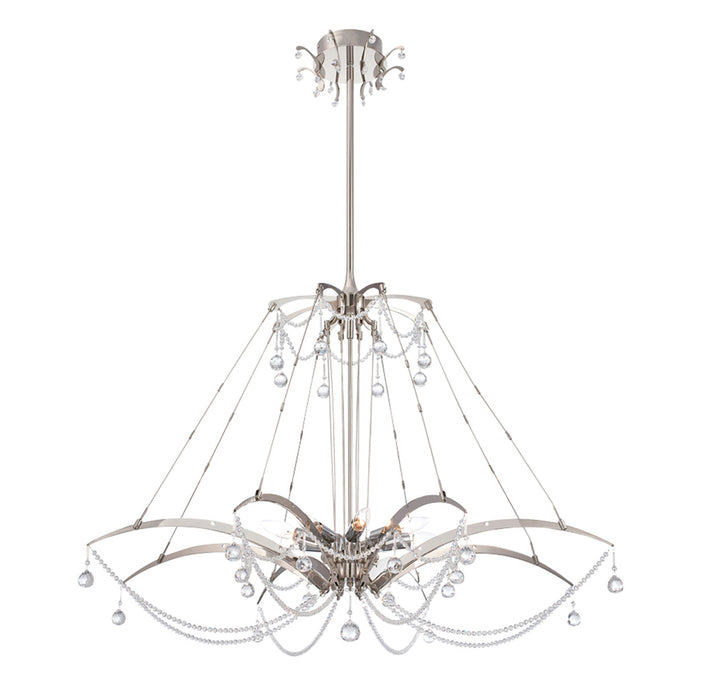 GAMBARI,8LT CHANDELIER,CHROME