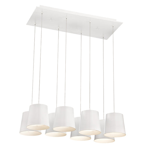 BORTO,8LT LED CHANDELIER,WHITE