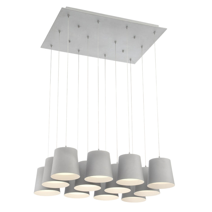 BORTO,12LT LED CHANDELIER,GREY