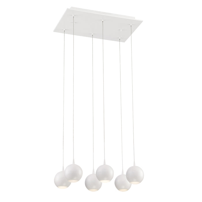 PATRUNO,6LT LED CHANDELIER,WHT