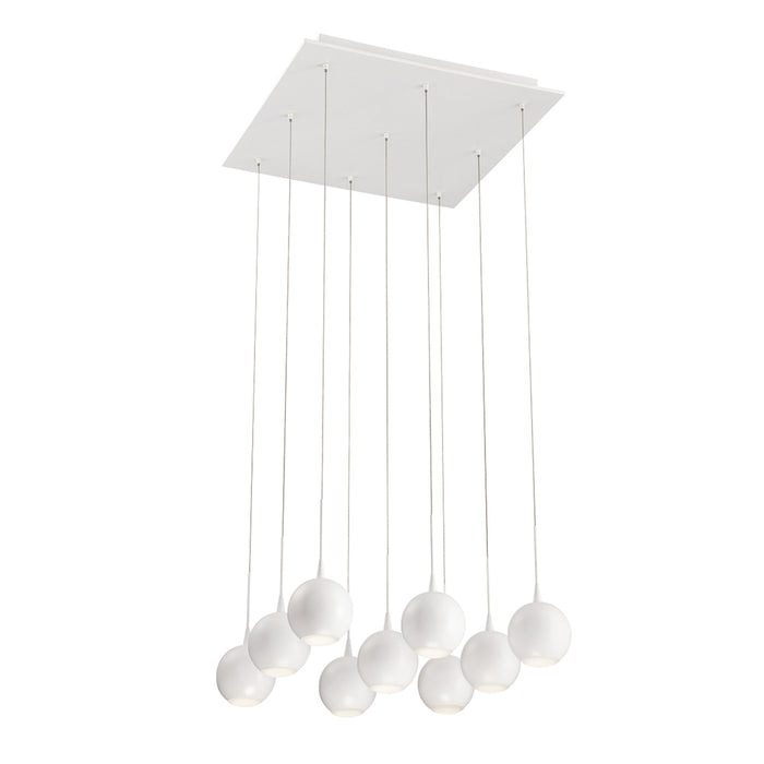 PATRUNO,9LT LED CHANDELIER,WHT