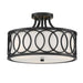 Libby Langdon for Crystorama Graham 3 Light Matte Black Ceiling Mount