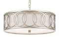 Libby Langdon for Crystorama Graham 6 Light Antique Silver Chandelier