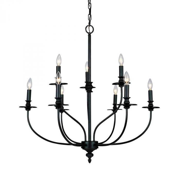 Hartford 9-Light Chandelier in Oil Rubbed Bronze