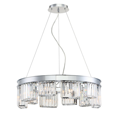 LUMINO,10LT CHANDELIER,CHROME