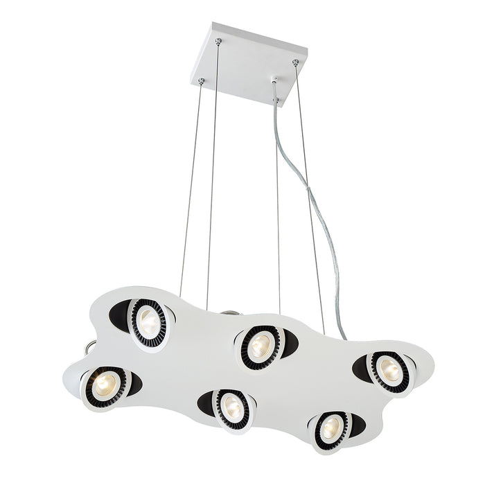 VISION,6LT LED PENDANT,W/B