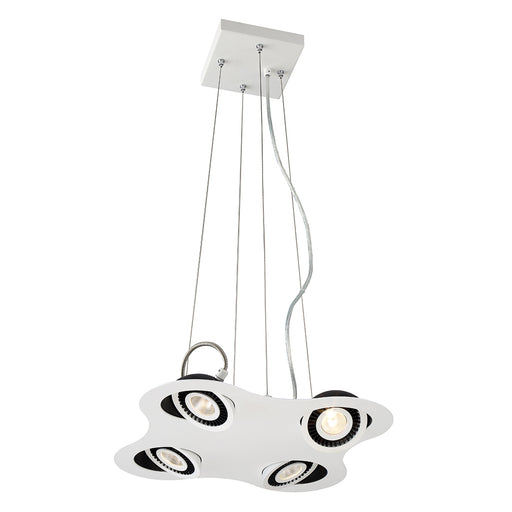 VISION,4LT LED PENDANT,W/B