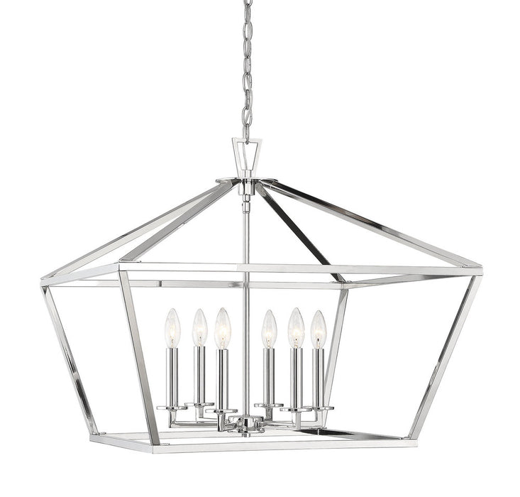 Townsend 6 Light Polished Nickel Lantern