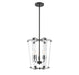 Everett Matte Black 3 Light Foyer