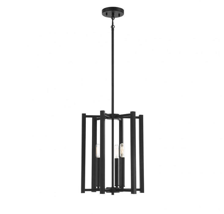 Benson 3 Light  Matte Black Pendant