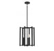 Benson 3 Light  Matte Black Pendant