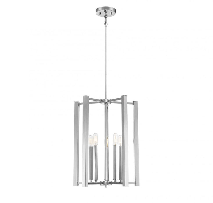 Benson 5 Light  Polished Nickel Pendant