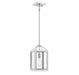 Carlton 1 Light  White W/ Polished Nickel Accents Pendant