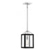 Carlton 1 Light Black W/ Polished Nickel Accents Pendant