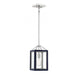 Carlton 1 Light Navy W/ Polished Nickel Accents Pendant