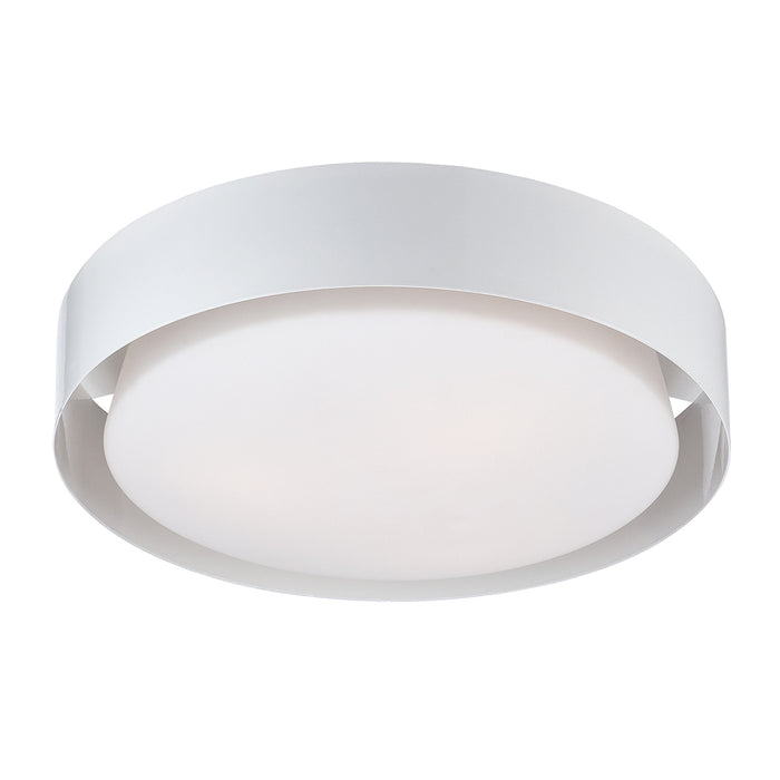 SATURN,1LT LED FLUSHMOUNT,WHT