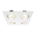 MULT,DOWNLIGHT,4LT,12W,SQ,WHT