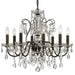 Butler 8 Light Hand Cut Crystal English Bronze Chandelier