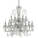 Butler 12 Light Hand Cut Crystal Polished Chrome Chandelier