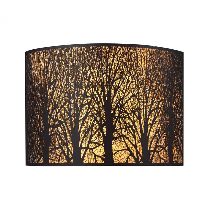 Woodland Sunrise 2-Light Sconce in Aged Bronze with Woodland Shade