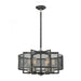 Slatington 6-Light Chandelier in Brushed Nickel and Silvered Graphite with Metal Mesh Shade