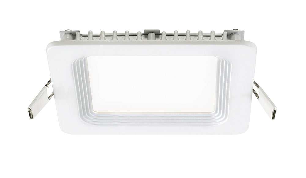 LED SLIM REC,4IN,BAF,9W,SQ,WHT