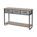 Whitepark Bay Console in Natural Fir Wood and Galvanized Steel - Medium