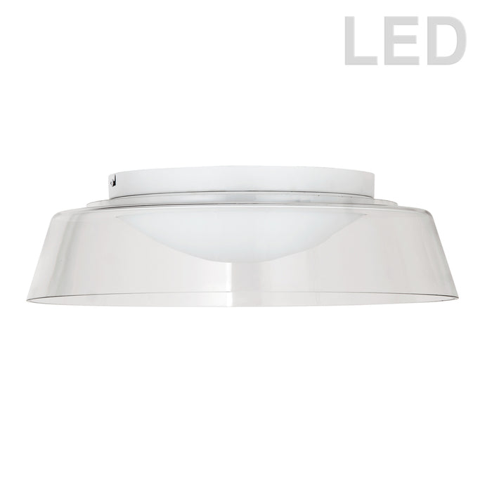 35W Flush Mount, MW Finish with Clear Glass