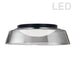 35W Flush Mount, MB Finish with Smoke Glass