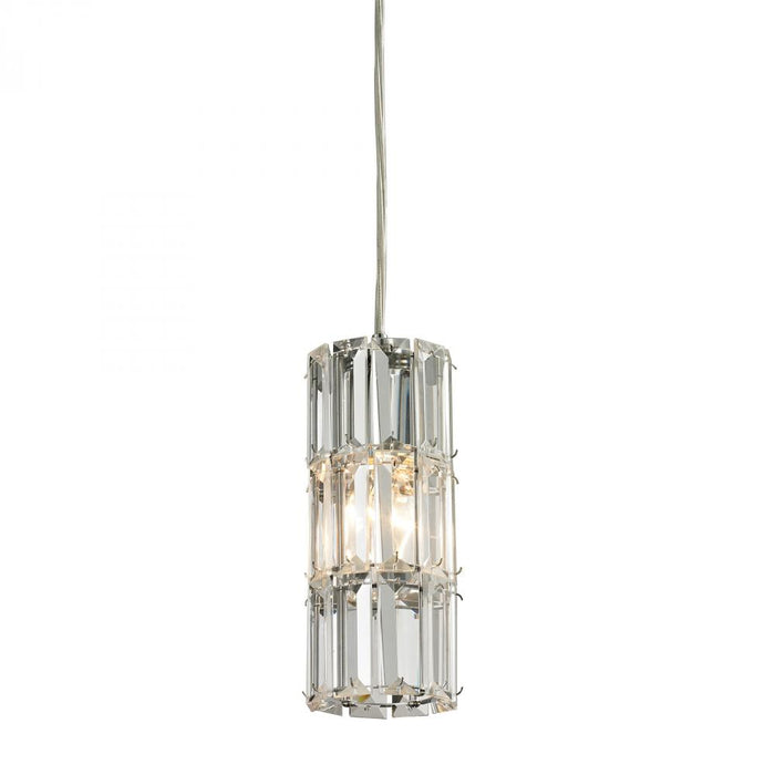 Cynthia 1-Light Mini Pendant in Polished Chrome with Crystal