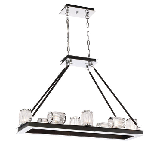 BARILE,8LT CHANDELIER,LINR,CHR