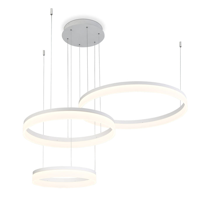 MINUTA,3TIER LED CHANDELR,WHT